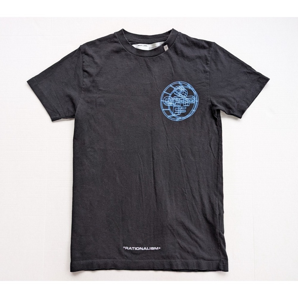 Off White‎ Rationalism Shirt Mens XS Black Authentic OMAA038R201850031088